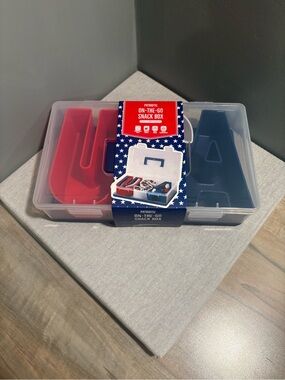 Patriotic On-The-Go Snack Box - Red White & Blue Compartments